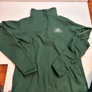 DEKALB Pioneer seedBrand Green Quarter Zip Pullover Jacket Women's S Thumbholes
